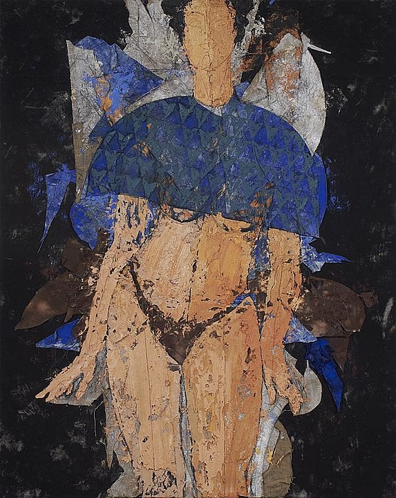 Mujer con hombrera azúl (2008)